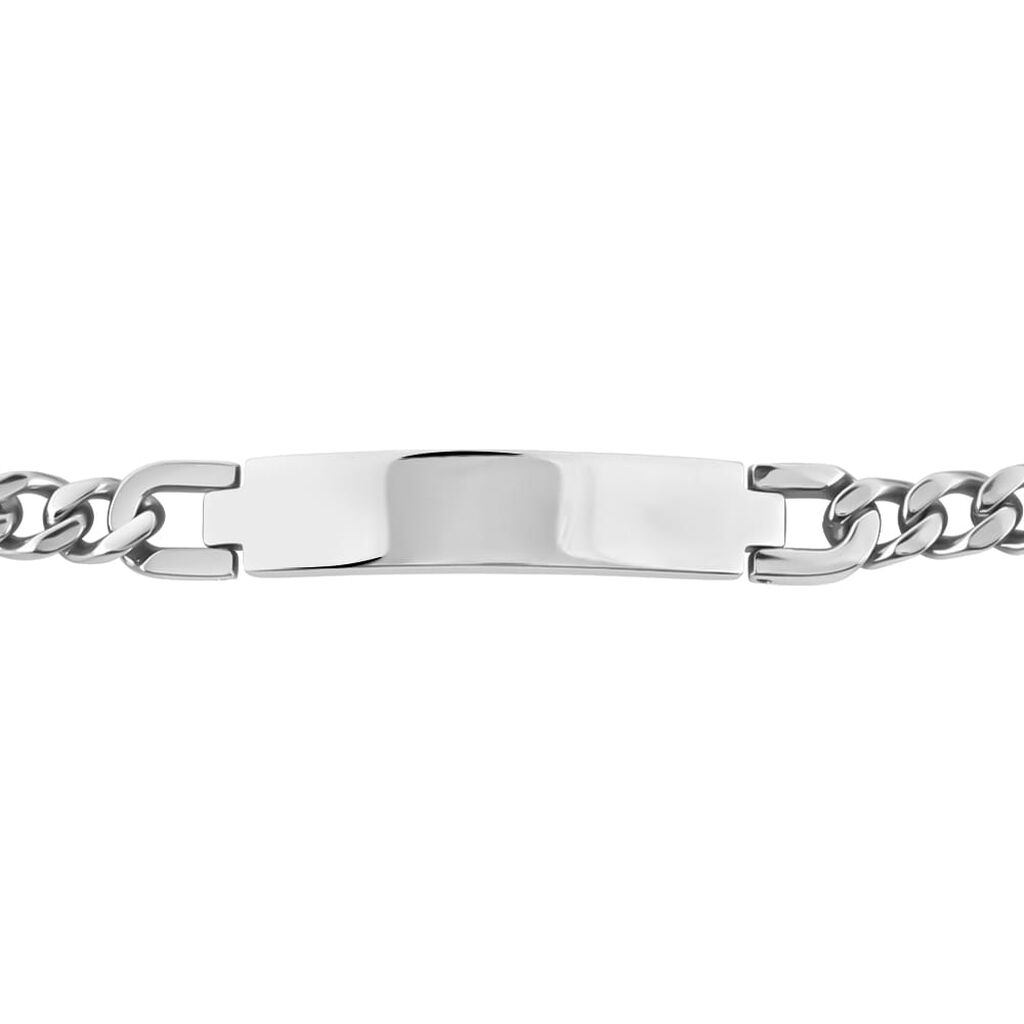 Bracciale Con Targhetta Man Code Acciaio - Bracciali con Incisione Uomo | Stroili