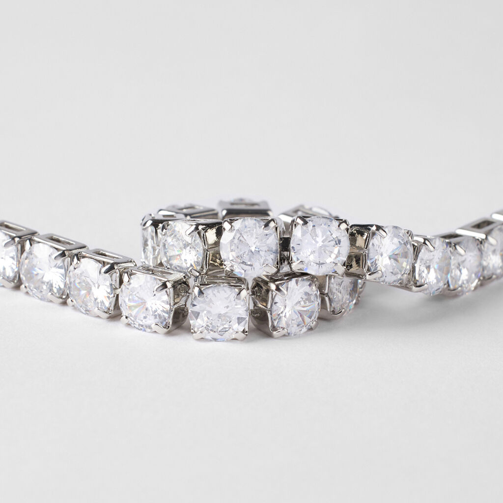 Bracciale Tennis Romantic Shine Metallo Cristallo - Bracciali Tennis Donna | Stroili