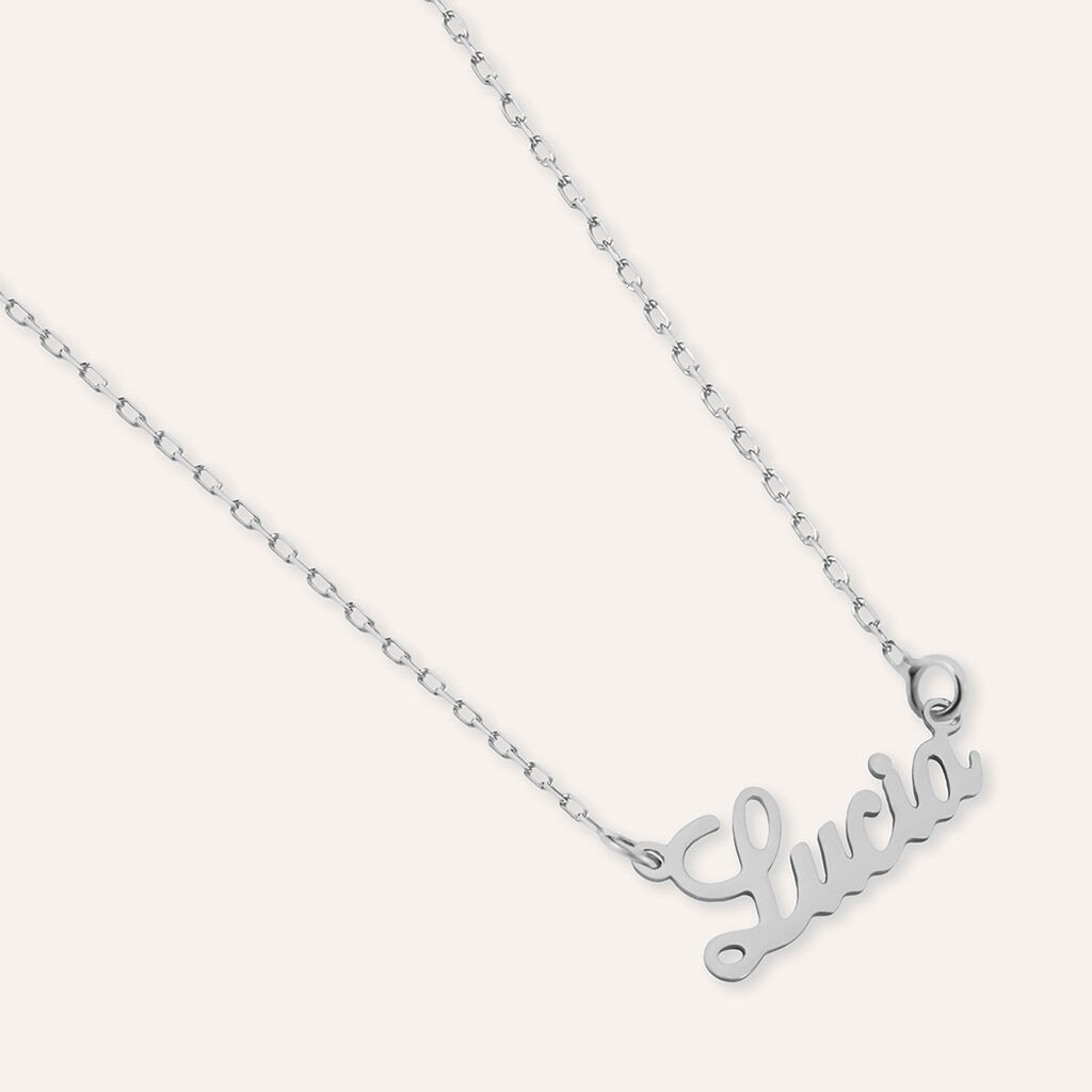Collana Lucia Gold Names Oro Bianco
