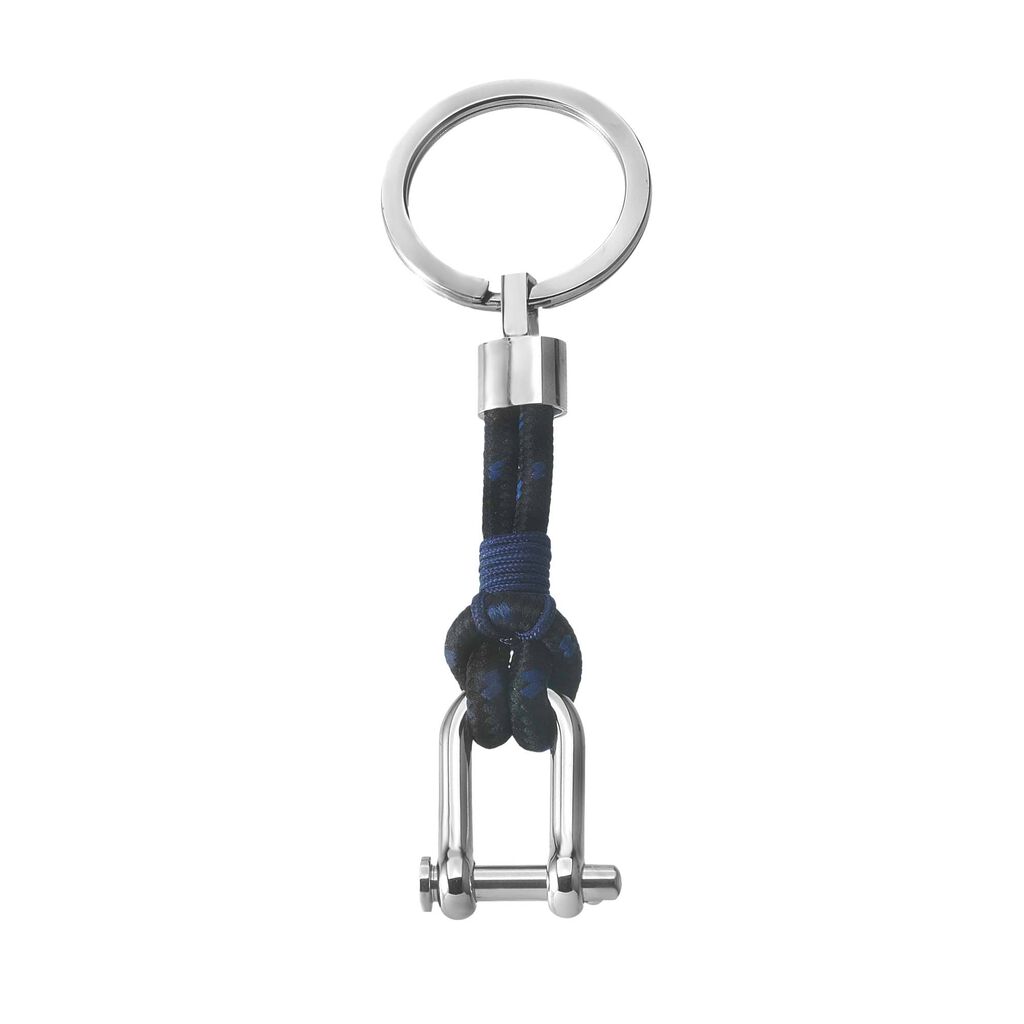 Portachiavi in acciaio e corda
