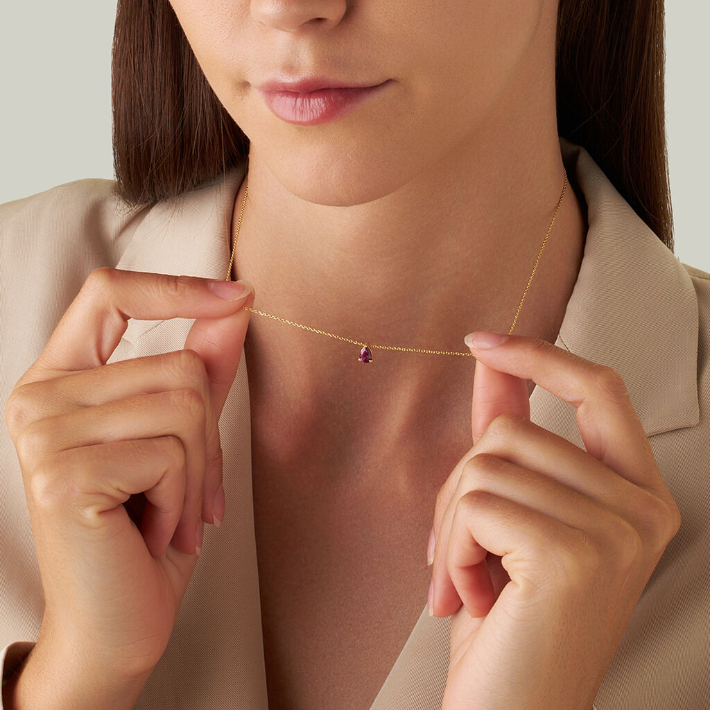 Collana Punto Luce Jasmine Oro Giallo Rodolite - Collane Punto Luce Donna | Stroili