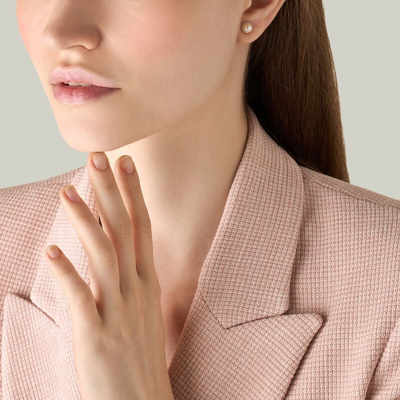 Orecchini Lobo Bon Ton Oro Giallo Perla D'Acqua Dolce Cubic Zirconia - Orecchini a Lobo Donna | Stroili