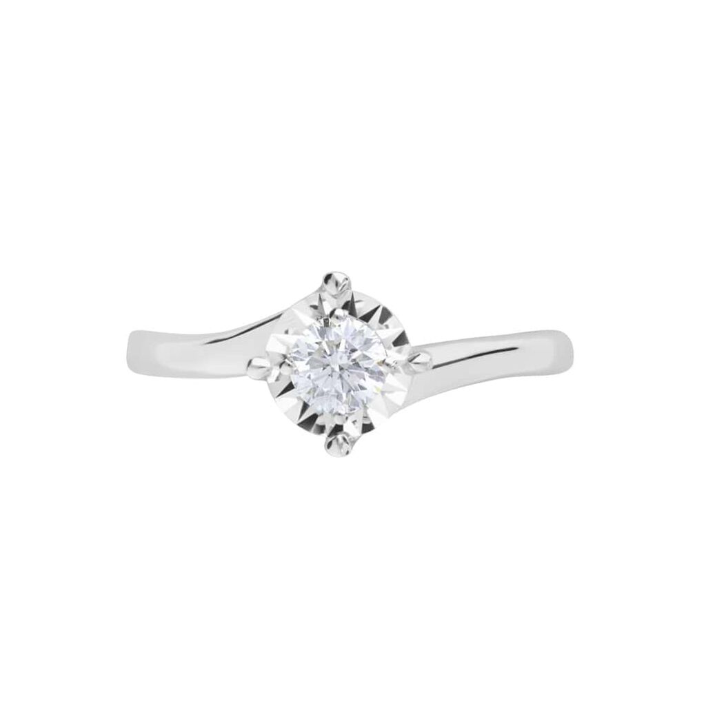 Anello Solitario Valentino Diamotion Oro Bianco Diamante