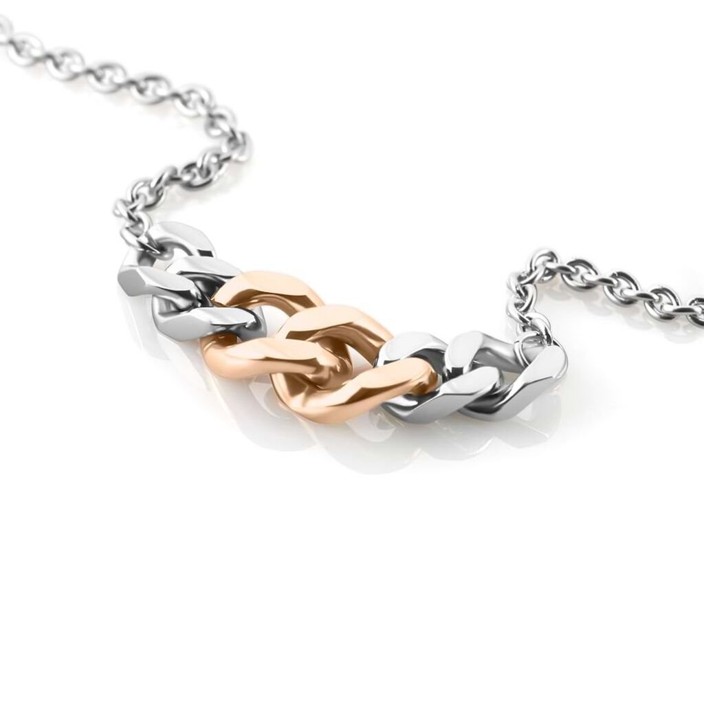 Collana Lady Code Acciaio Bicolore Groumette Filo - Collane Donna | Stroili