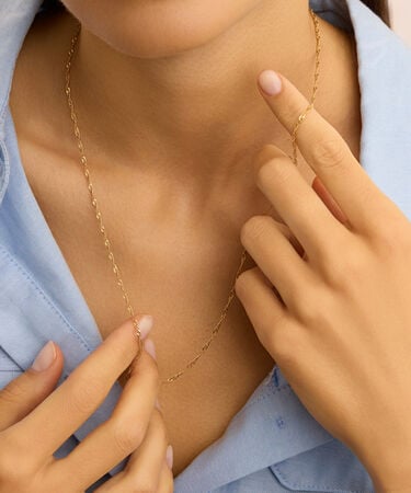 Collana catena in oro giallo a maglia barbazzale