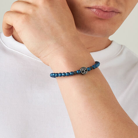 Bracciale Man Code Acciaio Bicolore Bianco / Nero Ematite - Bracciali Uomo | Stroili