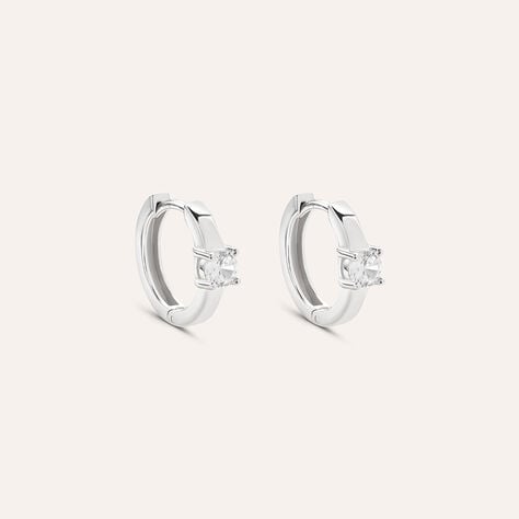 Orecchini A Cerchio Silver Elegance Argento Rodiato Cubic Zirconia - Orecchini a Cerchio Donna | Stroili