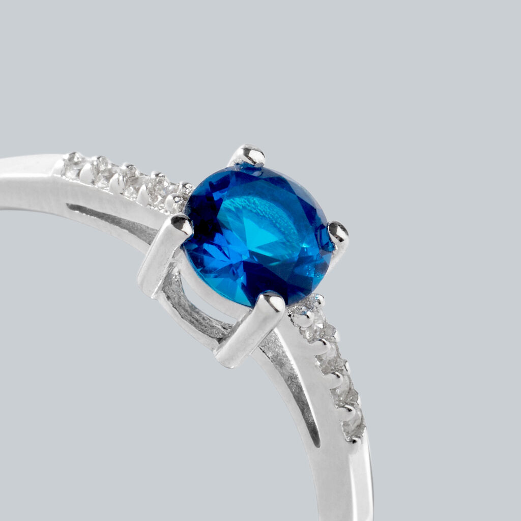 Anello Solitario Silver Rainbow Argento Rodiato Cubic Zirconia - Anelli con Pietre Donna | Stroili