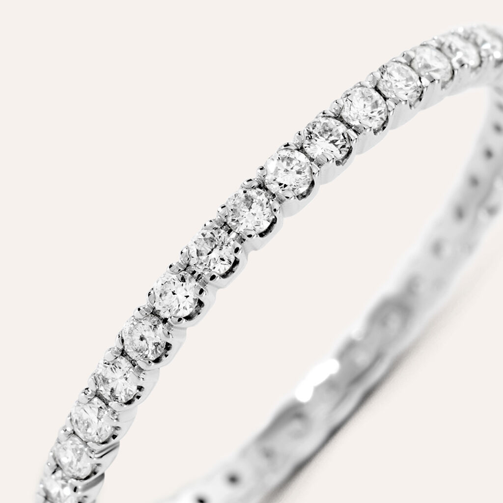 Anello Eternity Firmamenti Oro Bianco Diamante