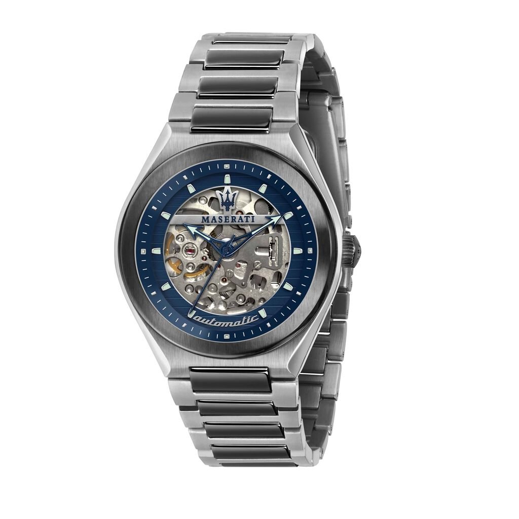 Orologio Maserati Triconic con cinturino e cassa in acciaio silver