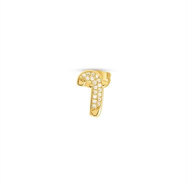 Mono Orecchino Lobo Christmas Collection Ottone Dorato Cristallo