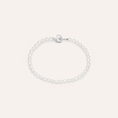 Bracciale Gold Pearls Oro Bianco Perla D'Acqua Dolce Diamante - Bracciali Donna | Stroili