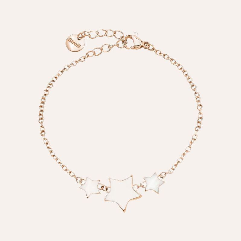 Bracciale in acciaio e stella smalto bianco - Bracciali Donna | Stroili