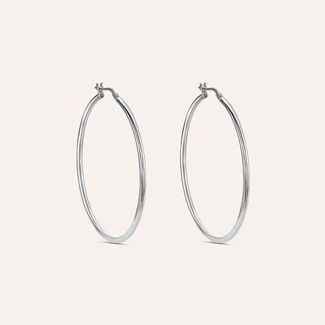 Orecchini A Cerchio Silver Collection Argento Rodiato - Orecchini a Cerchio Donna | Stroili