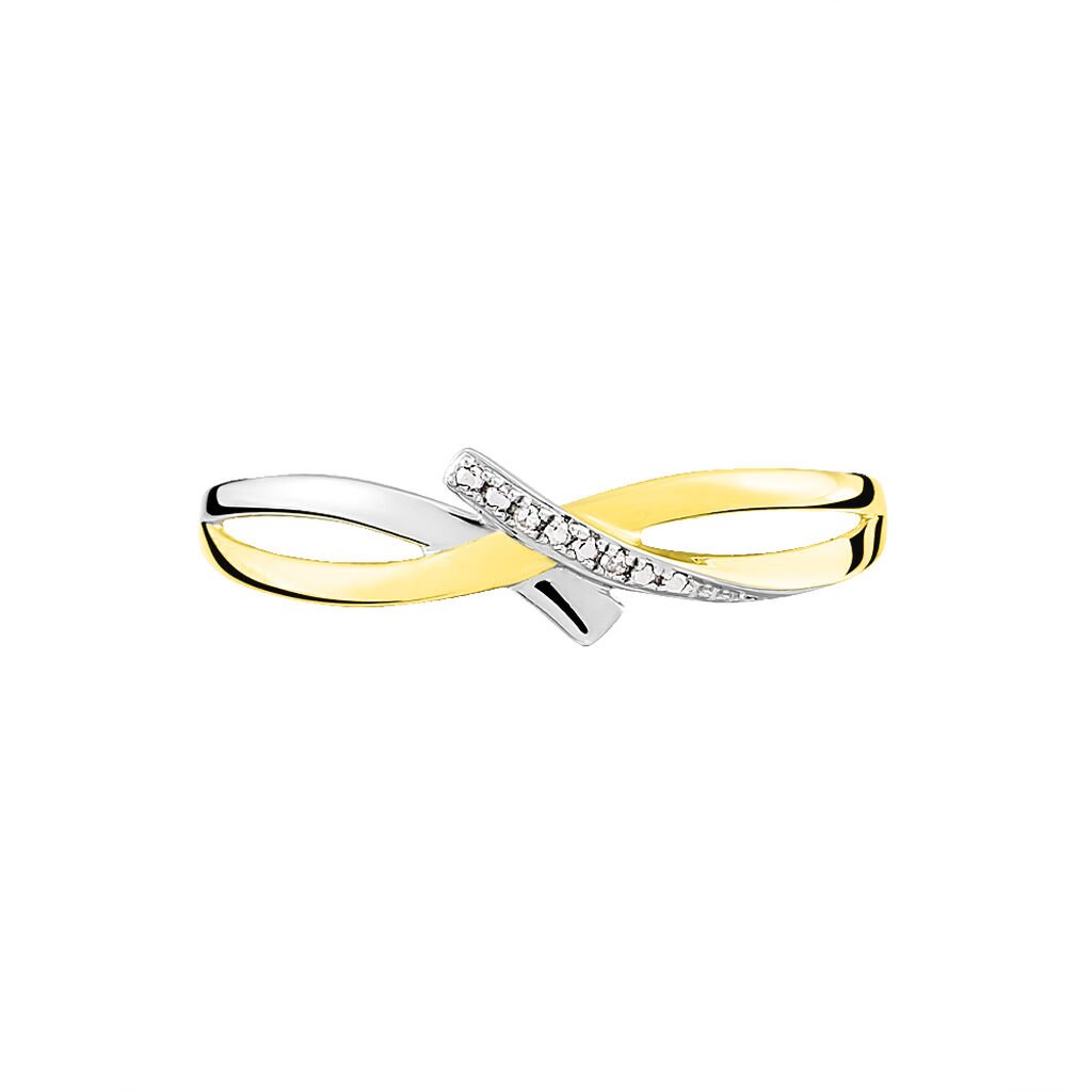 Anello Fascia Sophia Oro Bicolore Diamante - Anelli con Pietre Donna | Stroili