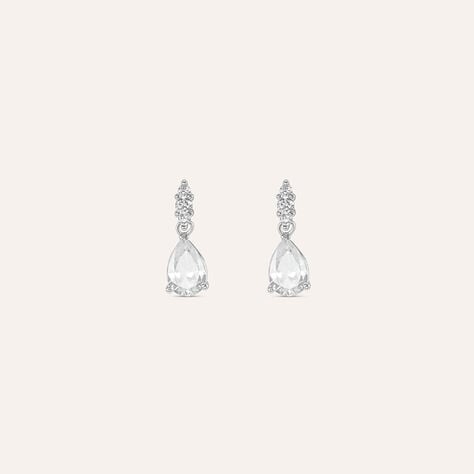 Orecchini Lobo Punto Luce Silver Elegance Argento Rodiato Cubic Zirconia - Orecchini a Lobo Donna | Stroili
