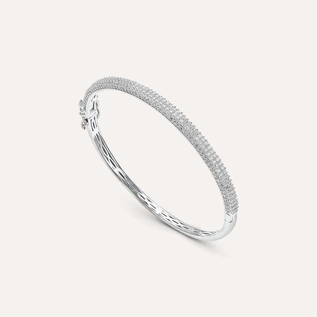 Bangle Silver Shine Argento Rodiato Cubic Zirconia