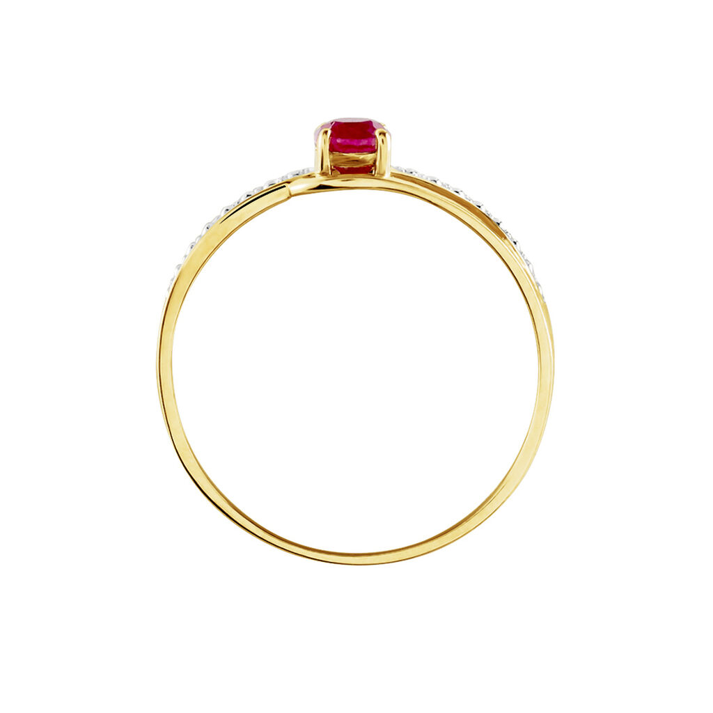 Anello Solitario Charlotte Oro Giallo Rubino