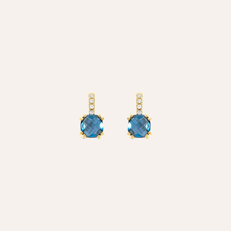 Orecchini Lobo Punto Luce Am&eacute;lie Oro Giallo Topazio Cubic Zirconia - Orecchini a Lobo Donna | Stroili