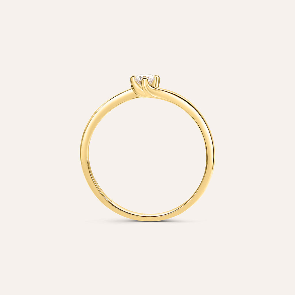 Anello Solitario Claire Oro Giallo Cubic Zirconia - Anelli con Pietre Donna | Stroili
