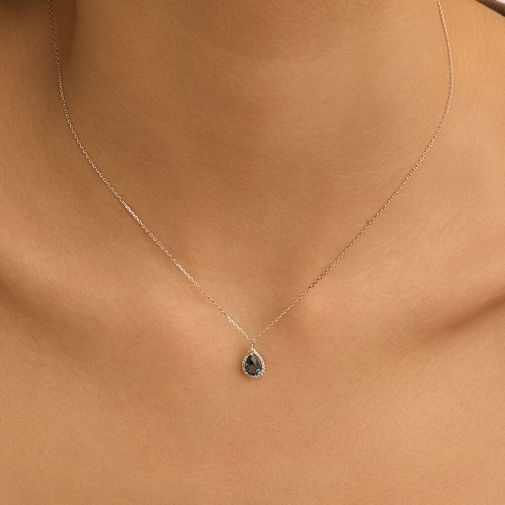 Collana Punto Luce Amélie Oro Bianco Topazio Cubic Zirconia - Collane Punto Luce Donna | Stroili