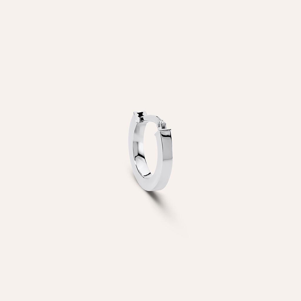 Mono Orecchino A Cerchio Toujours Oro Bianco - Mono Orecchino Unisex | Stroili
