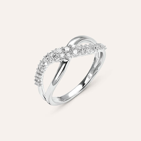 Anello Fascia Sophia Oro Bianco Diamante - Anelli con Pietre Donna | Stroili