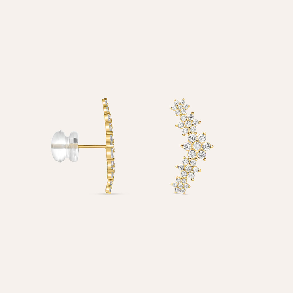Orecchini Lobo Bon Ton Oro Giallo Cubic Zirconia - Orecchini a Lobo Donna | Stroili