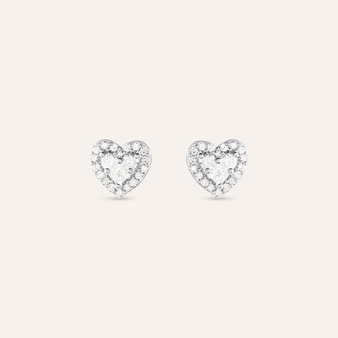 Orecchini Lobo Sophia Oro Bianco Diamante - Orecchini a Lobo Donna | Stroili
