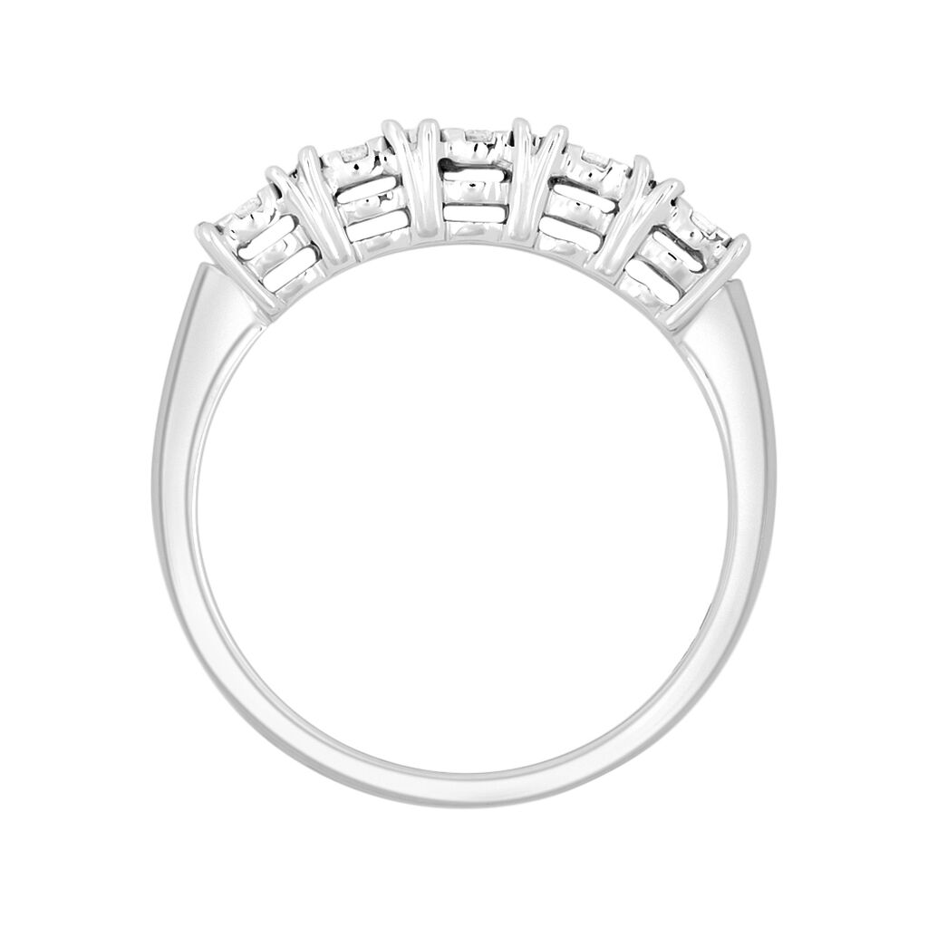 Anello Riviere Petali Oro Bianco Diamante - Anelli Riviere Donna | Stroili