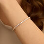 Bracciale Tennis Romantic Shine Metallo Dorato Cristallo
