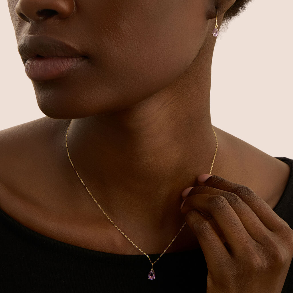 Collana Punto Luce Amélie Oro Giallo Ametista