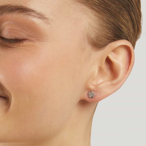 Orecchini Lobo Claire Oro Bianco Cubic Zirconia - Orecchini a Lobo Donna | Stroili