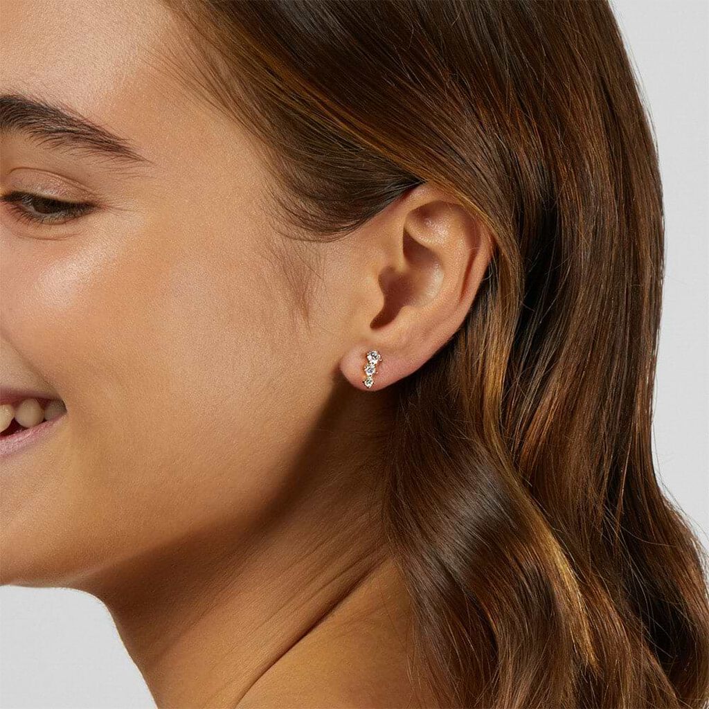Orecchini Pendenti Trilogy Claire Oro Giallo Cubic Zirconia - Orecchini Pendenti Donna | Stroili
