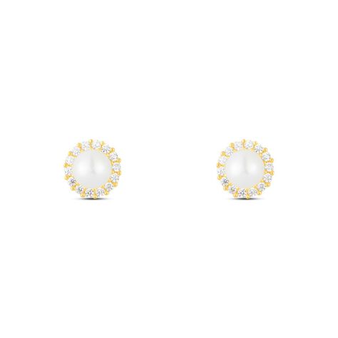 Orecchini Lobo Bon Ton Oro Giallo Perla D'Acqua Dolce - Orecchini a Lobo Donna | Stroili