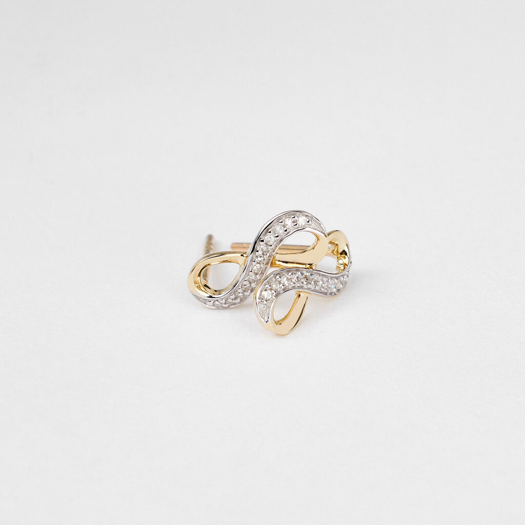 Orecchini Lobo Sophia Oro Giallo Diamante - Orecchini a Lobo Donna | Stroili