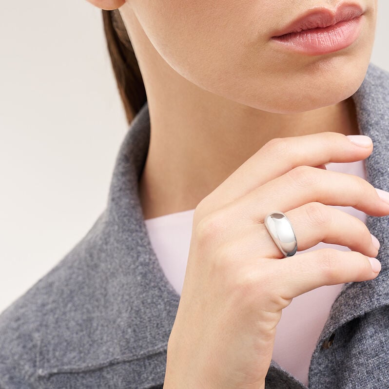 Anello Fascia Desideria Argento Nobile Rodiato - Anelli Donna | Stroili