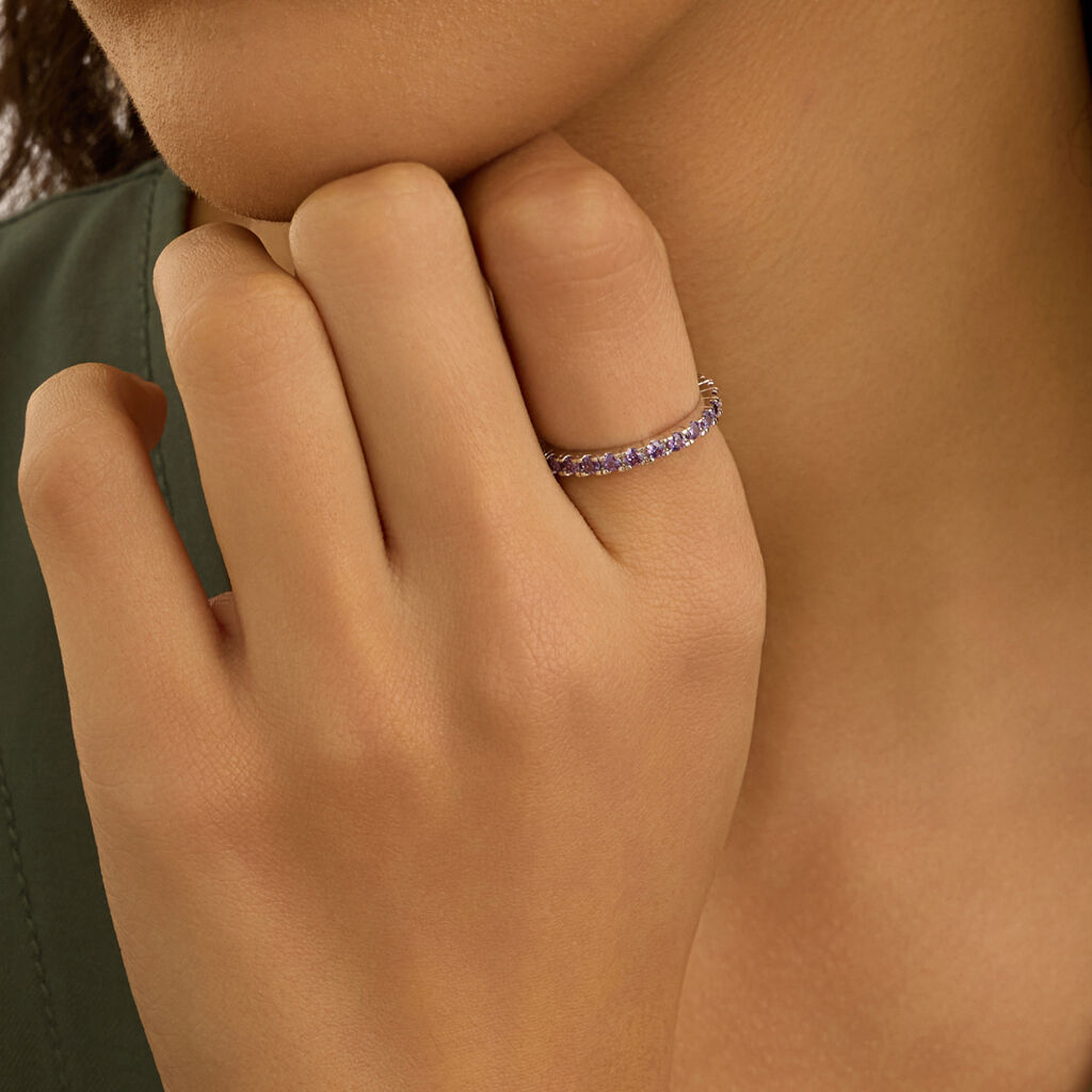 Anello Eternity Silver Rainbow Argento Rodiato Cubic Zirconia - Anelli Eternity Donna | Stroili
