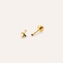 Piercing Orecchio Radiance Titanio ASTM F136 Dorato Perla sintetica