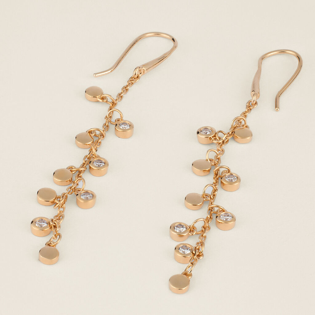 Orecchini Pendenti Golden Dream Placcato Oro Giallo Cubic Zirconia