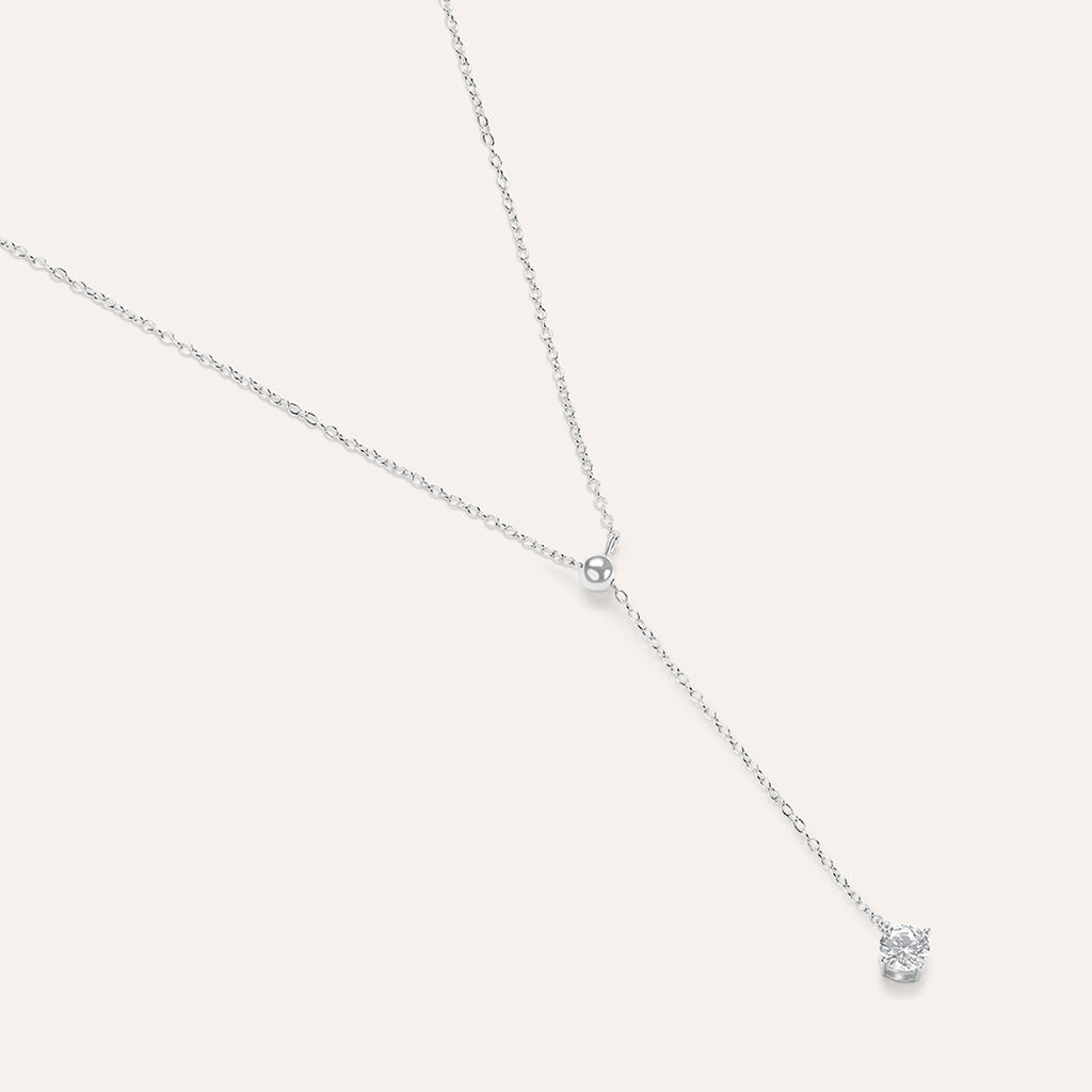 Collana Punto Luce Silver Elegance Argento Rodiato Cubic Zirconia