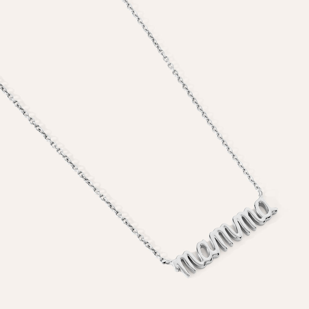 Collana Mamma Silver Collection Argento Rodiato