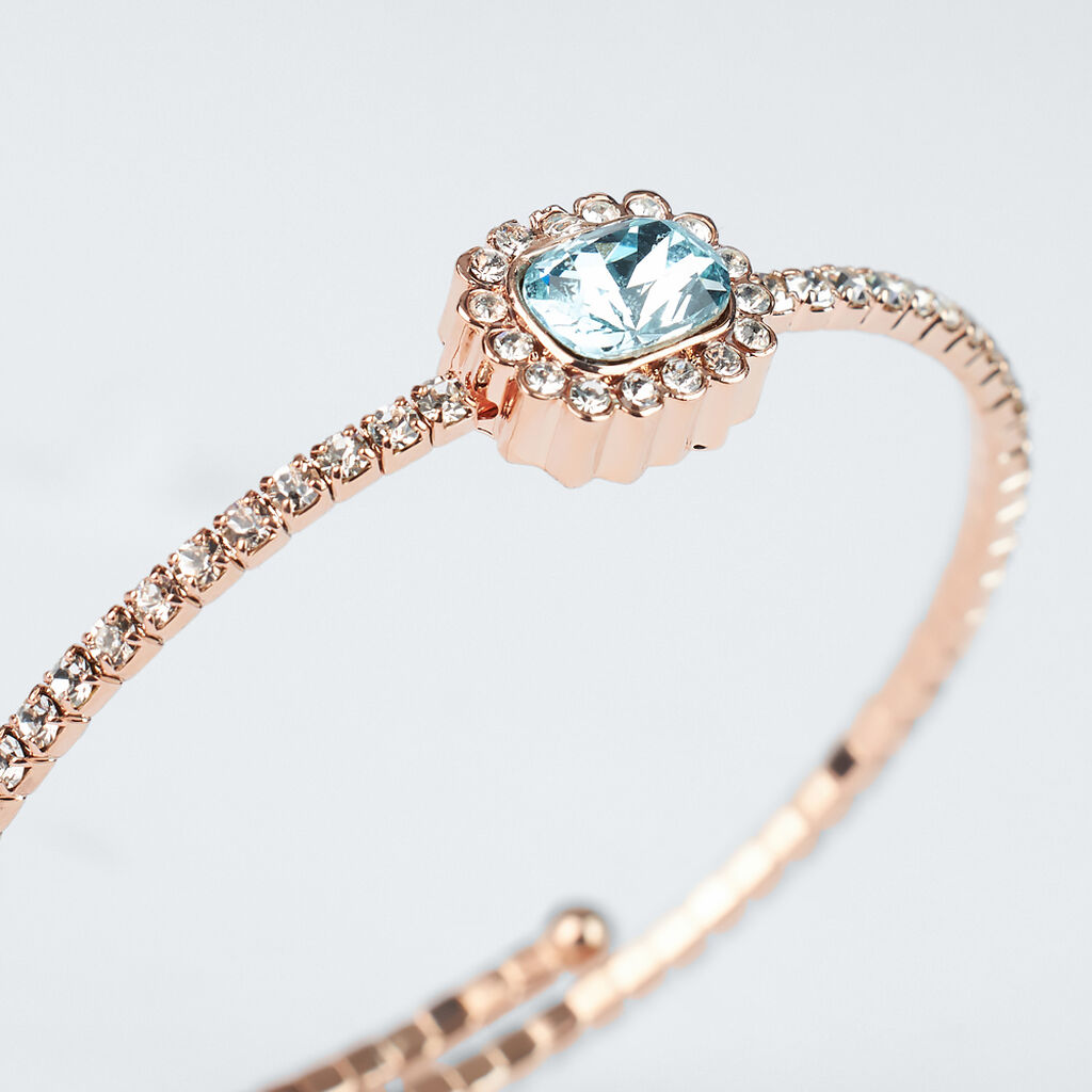 Bangle Romantic Shine Metallo Rosa Cristallo - Bracciali Rigidi Donna | Stroili