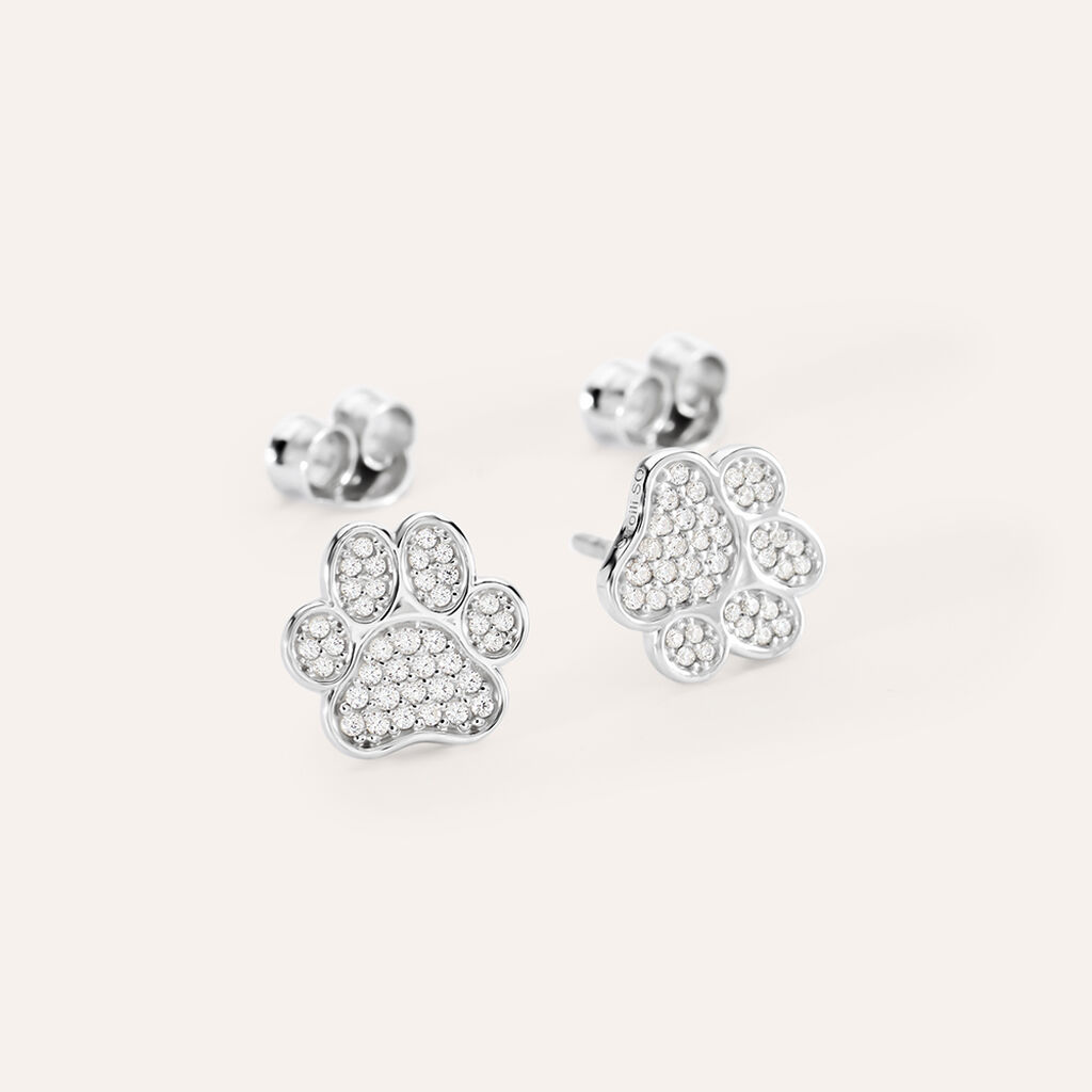 Orecchini Lobo Silver Moments Argento Rodiato Cubic Zirconia