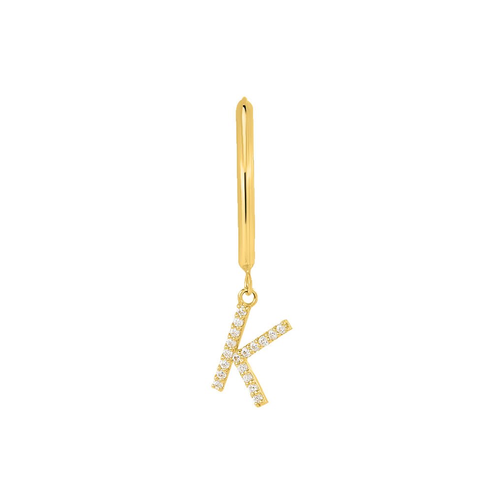 Mono Orecchino A Cerchio Toujours Oro Giallo Cubic Zirconia - Mono Orecchino Donna | Stroili