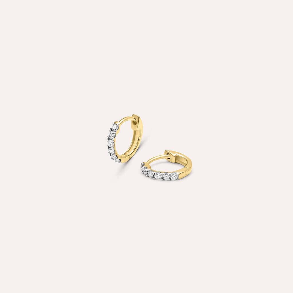 Orecchini A Cerchio Diamade Glam Oro Giallo Diamante Lab-Grown - Orecchini a Cerchio Donna | Stroili