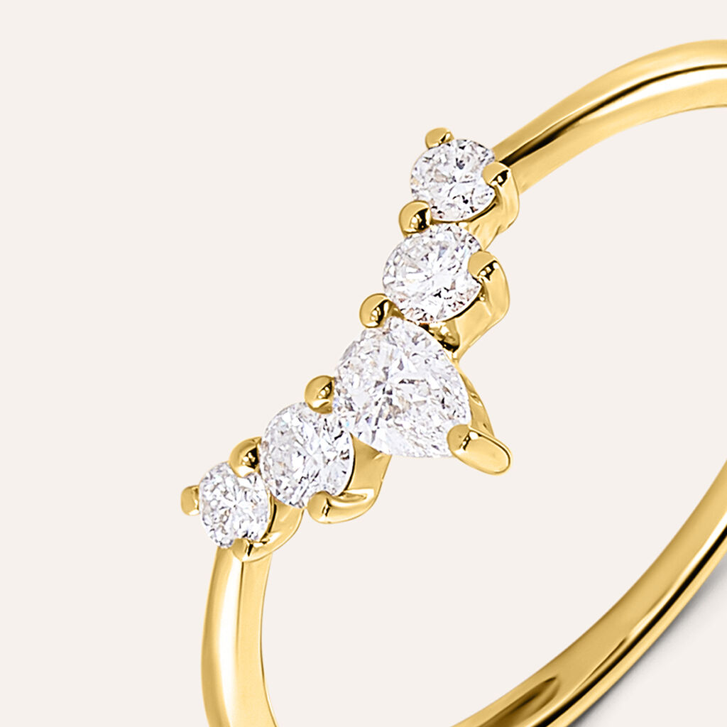 Anello Riviere Diamade Glam Oro Giallo Diamante Lab-Grown