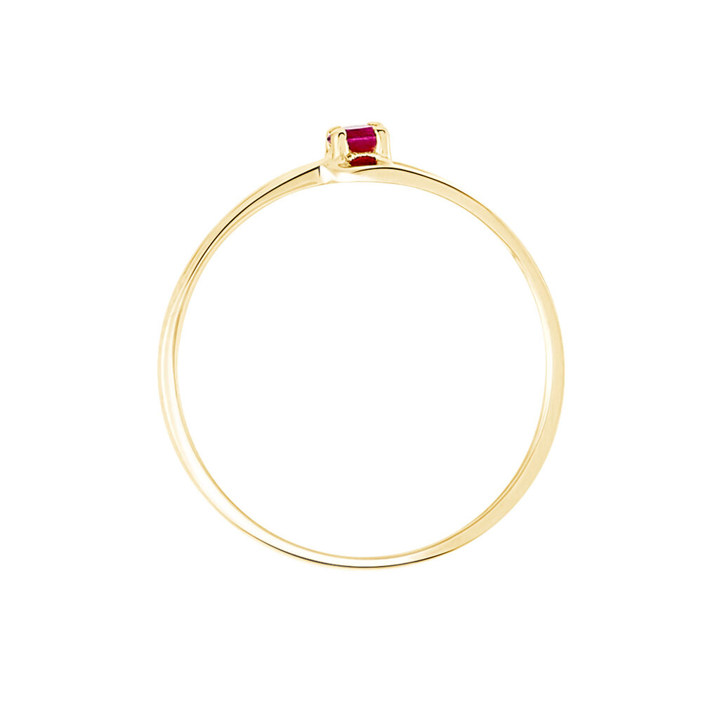 Anello Solitario Charlotte Oro Giallo Rubino