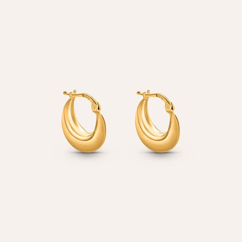 Orecchini A Cerchio Silver Collection Argento Dorato - Gioielli Donna | Stroili