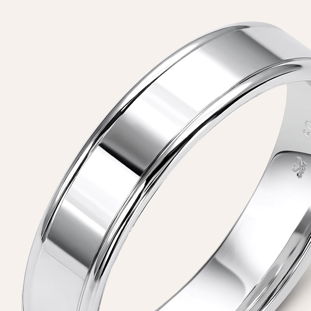 Fede Classica 4.5 mm Oro Bianco - Anelli con Incisione Uomo | Stroili